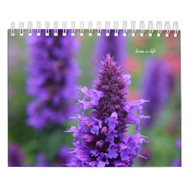 Calendario Flores de jardín morado