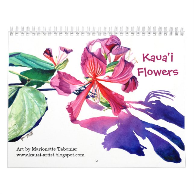 Calendario Flores de Kauai (Tapa)