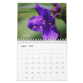 Calendario Flores del Jardín Púrpura