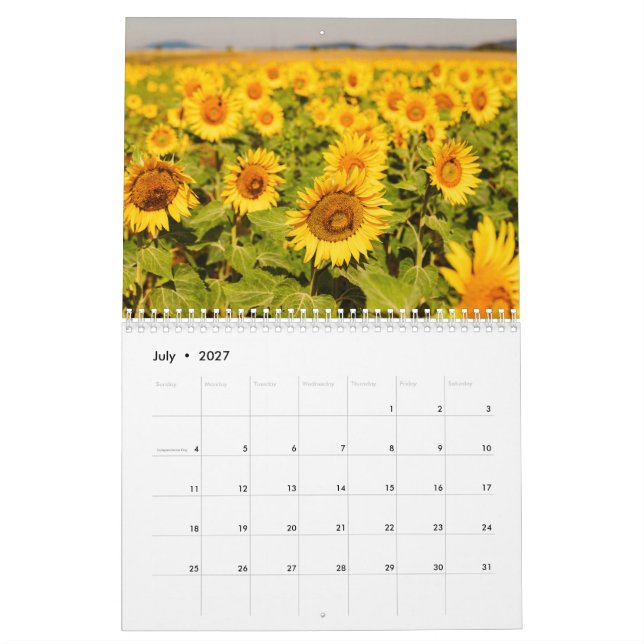 Calendario Flores del mundo (Jul 2027)