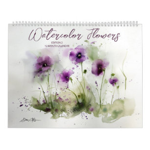 Calendario Flores en Acuarela: Edición 2