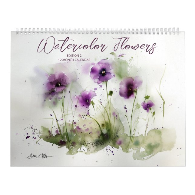 Calendario Flores en Acuarela: Edición 2 (Tapa)