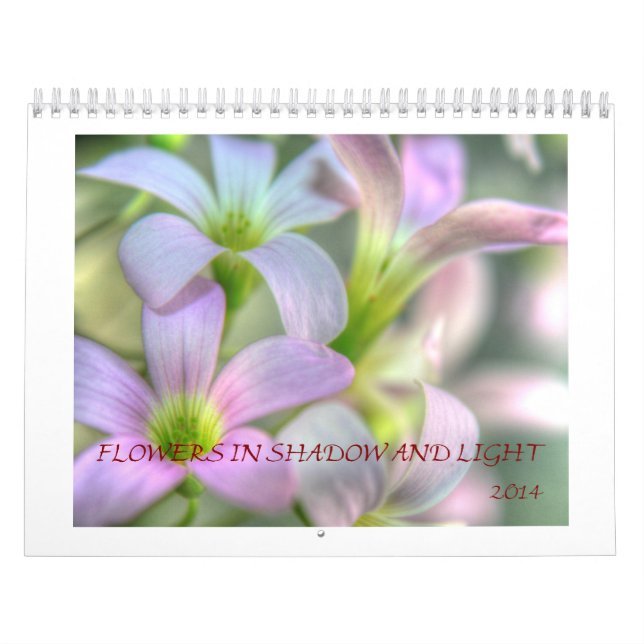 Calendario Flores en sombras y luz (Tapa)