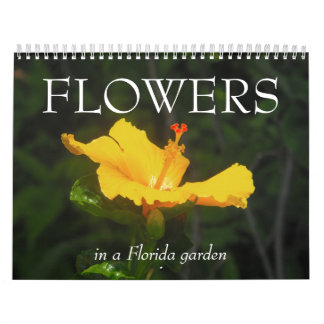 Calendario FLORES en un jardín de la Florida…