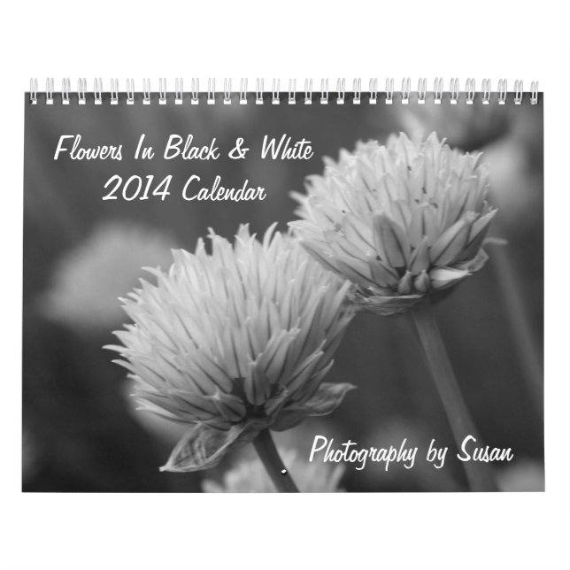 Calendario Flores Fotografía En Blanco Y Negro (Tapa)