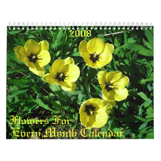 Calendario Flores Para , Cada Mes Calendario, 2008 (Tapa)