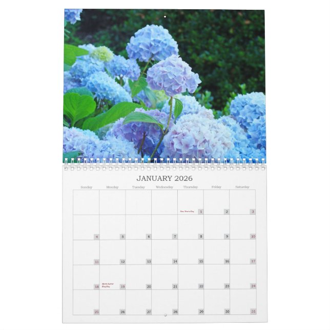 Calendario Flores para la fotografía de la flor del (Jan 2026)