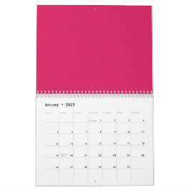 Calendario Flores rojas y rosadas con un verde exuberante