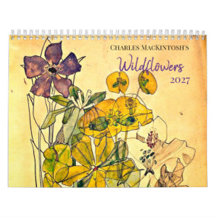 Calendario Flores silvestres en acuarela de Charles Mackintos