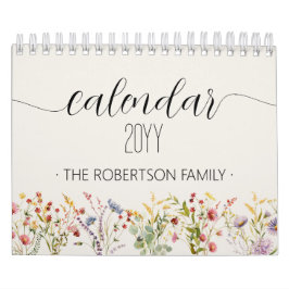 Calendario Flores silvestres personalizadas