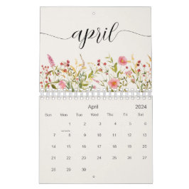 Calendario Flores silvestres personalizadas