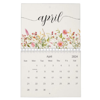 Calendario Flores silvestres personalizadas