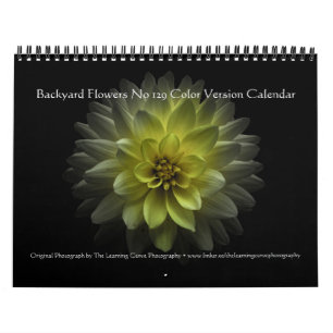 Calendario Flores traseras No Versión de color 129
