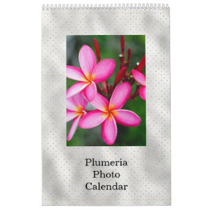 Calendario Flores tropicales de plumeria floral