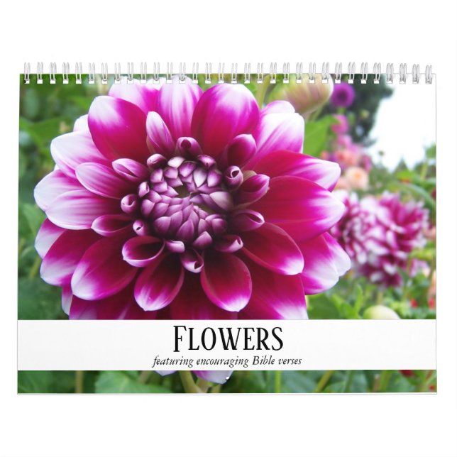 Calendario Flores y Motivadores versículos bíblicos (Tapa)