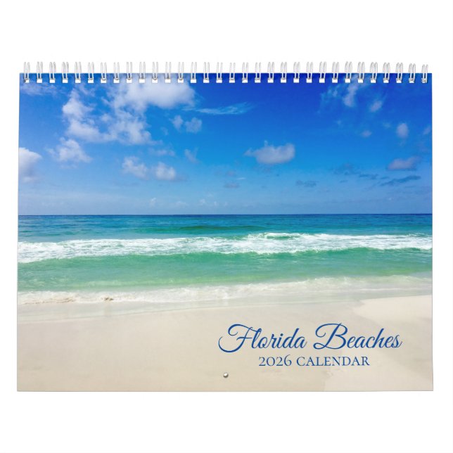 Calendario Florida Playas de hermosa fotografía oceánica 2026 (Tapa)