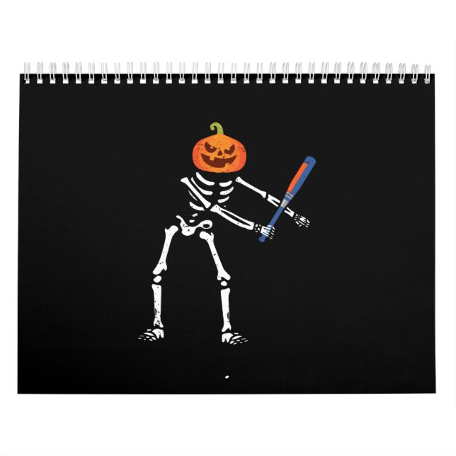 Calendario Floson Skeleton Funny Béisbol Lover Floss Dance (Tapa)