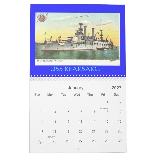 Calendario FLOTA BLANCA ussconnecticutspeed, GRAN, Ca 2009… (Jan 2027)