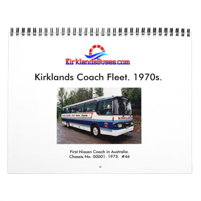 Calendario Flota de autobuses y autocares de Kirklands (Tapa)