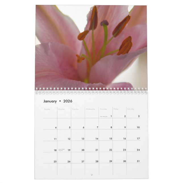 Calendario Flower power (Jan 2026)