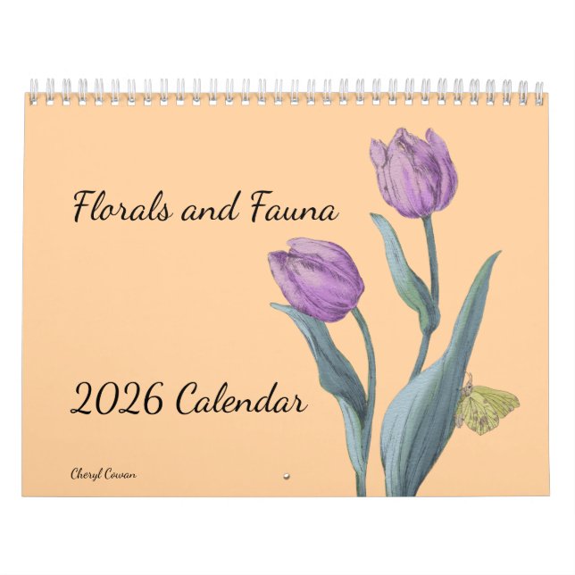 Calendario Flower sand Fauna 2026 Wall Calendar (Tapa)