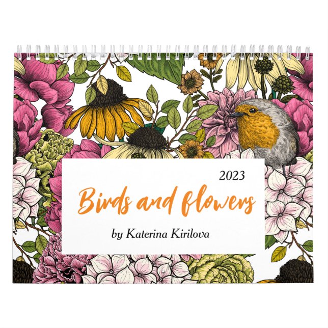 Calendario Flowers and birds Calendar (Tapa)