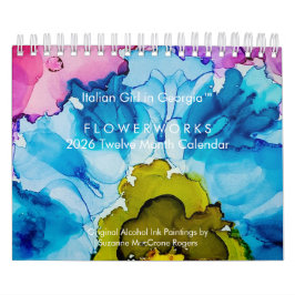 Calendario Flowerworks - 2026 Twelve Month Art Calendar