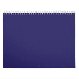 Calendario fondo azul con reloj