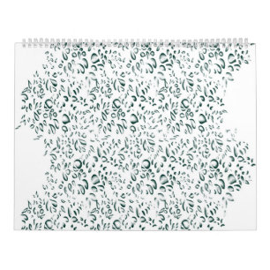 Calendario fondo blanco con muchas gotas de agua