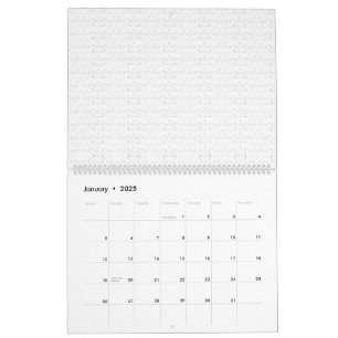 Calendario Fondo blanco con un patrón de repetición pequeño