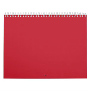Calendario Fondo minimalista de color rojo intenso - Color só