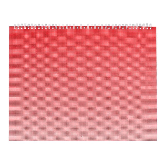 Calendario fondo rojo y blanco con cuadrados pequeños (Tapa)