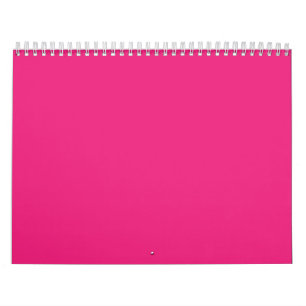 Calendario fondo rosa con negro