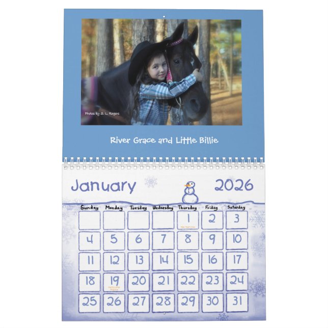 Calendario ~For el amor de niños y de su Horses~ (Jan 2026)