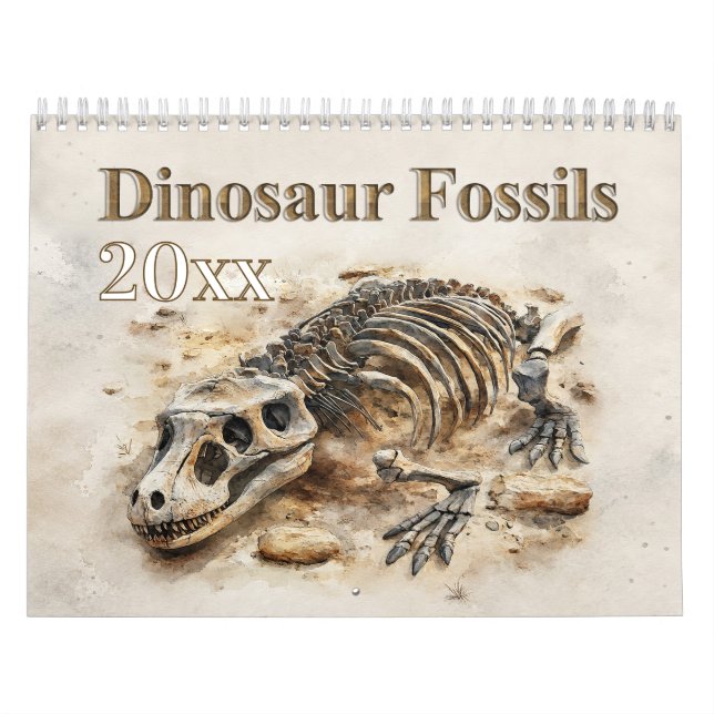 Calendario Fósiles de Dinosaurios – Fósil Prehistórico (Tapa)