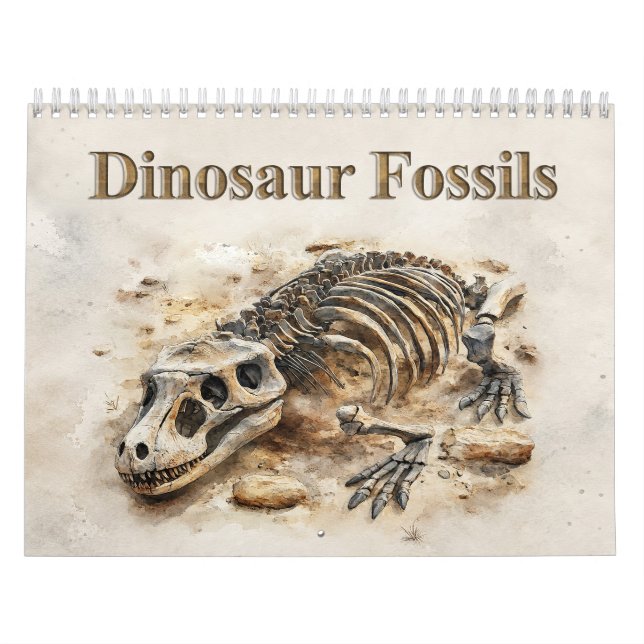 Calendario Fósiles de Dinosaurios – Fósil Prehistórico (Tapa)