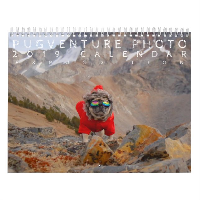 Calendario Foto 2019 de Pugventure: Expugdition (Tapa)