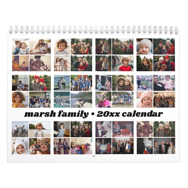 Calendario Foto 48 - Familia Moderna Simple 2024 Foto Persona (Tapa)