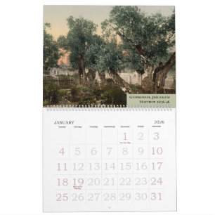 Calendario Foto antigua de viaje cristiano Tierra Santa