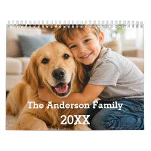 Calendario Foto anual de niños familiares recuerdos 2027
