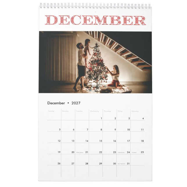 Calendario Foto de 12 meses (Dec 2027)