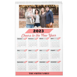Calendario Foto de 2023 Personalizado familiar moderno con ca