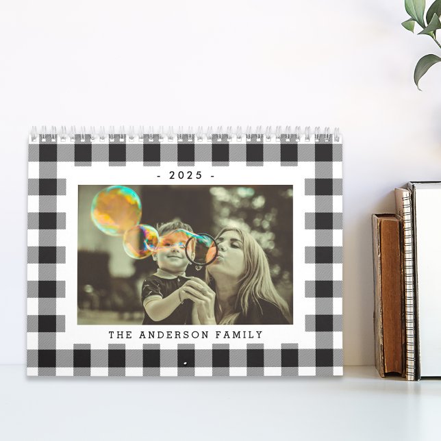 Calendario Foto de Black and White Buffalo Check 2025 (Subido por el creador)