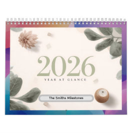 Calendario Foto de evento moderno minimalista 2026 Hito