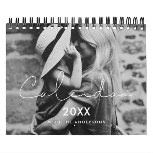 Calendario Foto de familia minimalista a mano 2027