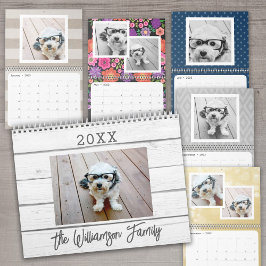 Calendario Foto de Familia Moderna con Patrones - 17 Fotos