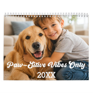 Calendario Foto de Golden Retriever Vibraciones Positivas Sol