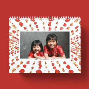 Calendario Foto de las lámparas chinas de color acuático