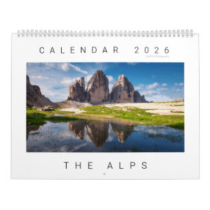 Calendario foto de naturaleza y paisaje de los Alpes de 2026