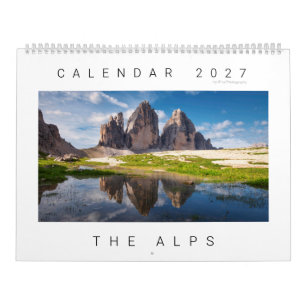 Calendario foto de naturaleza y paisaje de los Alpes de 2027